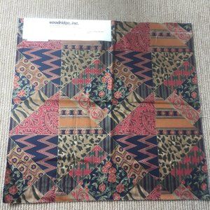 Decorative Fabric. Patchwork Pattern. 4 pcs. 26X26